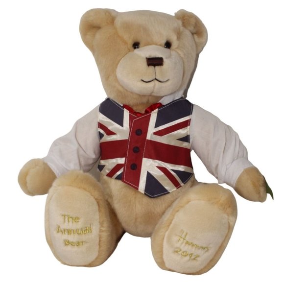 Harrods Other - HARRODS 2012 The Annual Bear Jointed Stuffed 18" Plush John Henry Dickin Doll